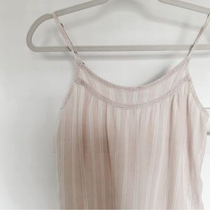 Abercrombie & Fitch Pink & White Cotton Cami Tank